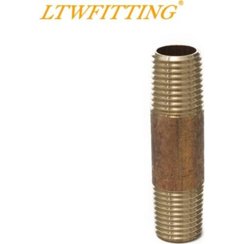 LTWFITTING Brass Pipe 2" Long Nipple Fitting 1/4" Male NPT Air Water