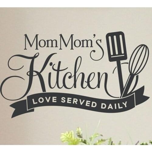 Makeyes Kitchen Wall Decal Custom Name Wall Stickers Home Kicthen Wall Decoration Rustic Dinning Room Decoration Wallpaper Q613