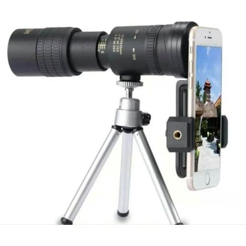 4K 10-300X40mm Super Telephoto Zoom Monocular Telescope Tripod Eye Protection Waterproof FMC Ultra-High Transmittance Fit Phone