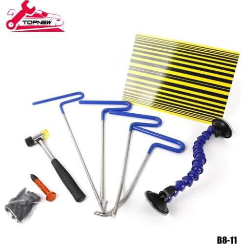 Dent Removal Rods Set Paintless Dent Repair Tools for Car Dent Remover Puller Hail Damage Repair Kit (B8-B11)