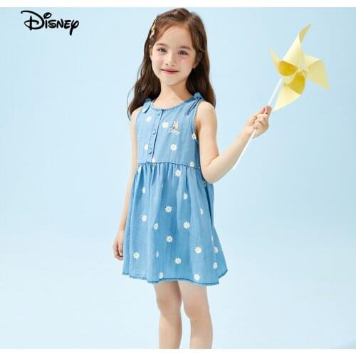 New Disney Summer Dress Girl Skin Friendly Breathable Baby Princess Dress Sweet and Lovely Dress Fashion Kids Clothes Girls