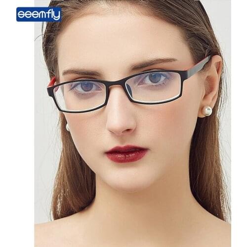 Seemfly Fashion Men Women Small Frame Plain Glasses Retro Optical Eyeglasses Student Spectacles Frame Vintage Ultralight Eyewear
