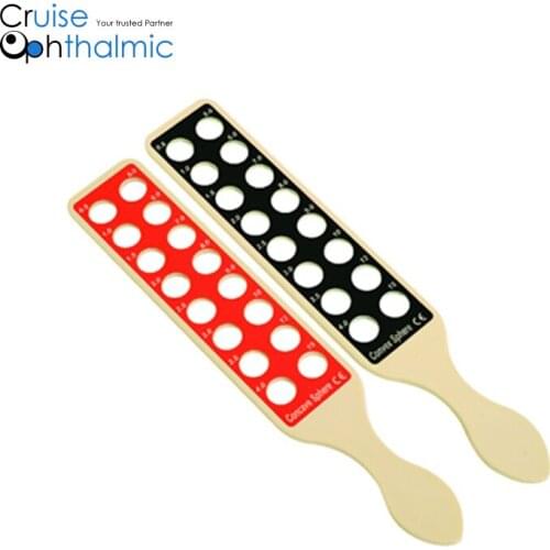 Optometric Glasses Lenses 2 Pad Retinoscopy Rack Set 32 lens 2P32 R/B plastic Handle | TN Medical Branded