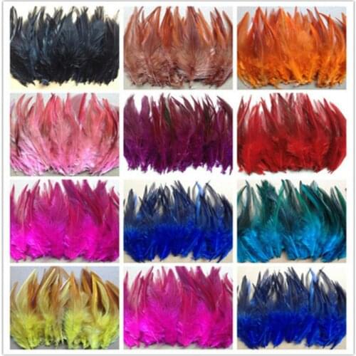 Wholesale natural 50pcs/lot Multicolor for choose rooster feathers 10 to 16cm 4-6'' for clothes DIY decoration pheasant feather
