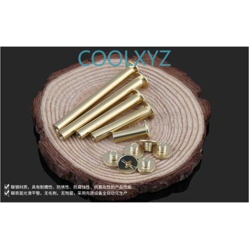 Plated daughter ledger screw, book screw, album butt joint menu screw, lock screw M5 25Pcs