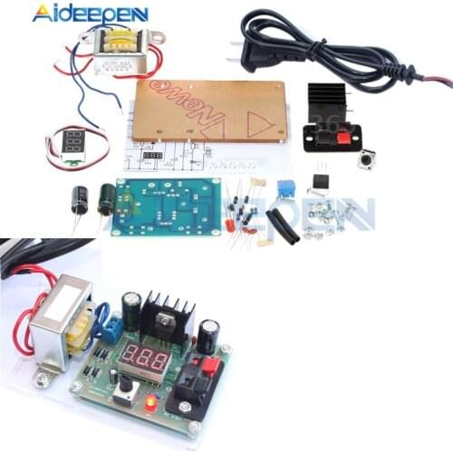 AC 110V 220V to DC 12V LM317 Adjustable Regulated Voltage Step Down Power Supply Transformer Converter Module DIY Kit US/EU Plug