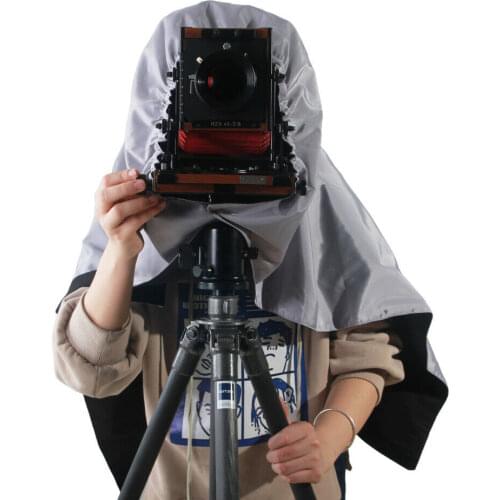 ETone Professional Shade Dark Cloth Focusing Hood For 4x5 Large Format Camera Wrapping darkroom cloth inside black