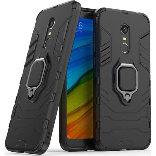 Shockproof Ring Stand Bumper Silicone + PC Phone Back Cover For Xiaomi Redmi 5 Plus Case Xiomi Redmi 5plus Funda Redmi 5 Plus