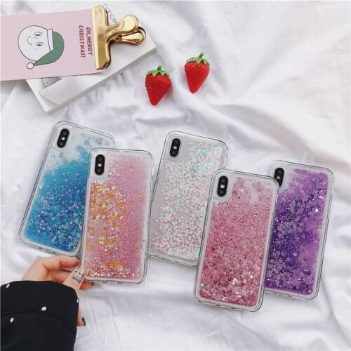 Liquid Quicksand Case For iPhone 12 mini 11 Pro X Xs Max XR 7 8 6 6s Plus Max SE 5 5s Flowing Glitter Star Soft Silicone Cover