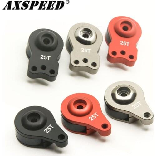 AXSPEED 25T Steering Servo Arm Horn Aluminum Alloy 1/3 Hole for RC Car Crawler Large Torque Digital Coreless Servo Parts