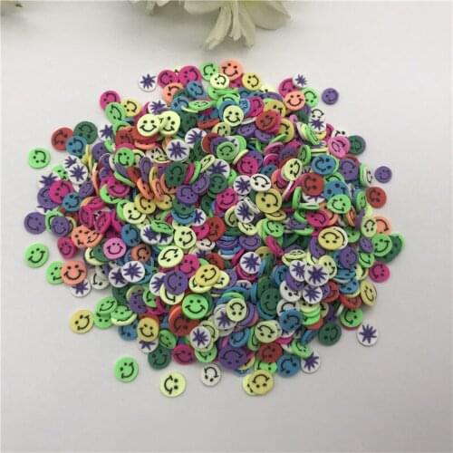 20g 5mm Smiley for Resin DIY Supplies Nails Art Polymer Clear Clay accessories DIY Sequins scrapbook shakes Paper Craft
