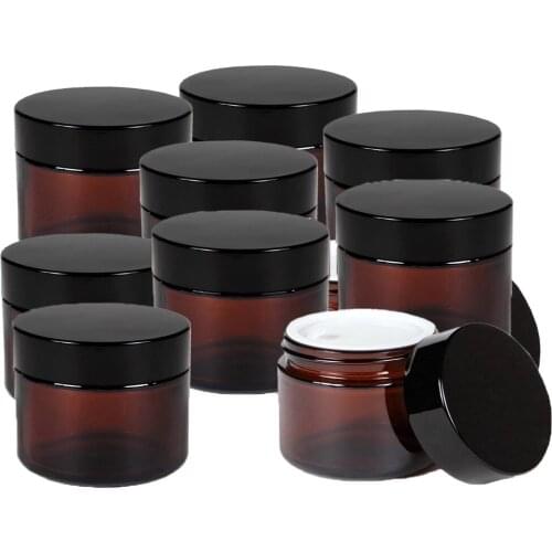 Free Shipping 12pcs/lot 20ml 20g Glass Cream Jar Bottle Refillable Glass Pot Cosmetics Container With screw cap and Inner Lids