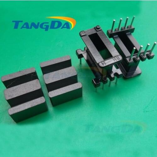 Tangda EE10 core EE Bobbin magnetic core + skeleton soft magnetism ferrites EE10W 8pin 8P 4+4 Transformers Widen vertical