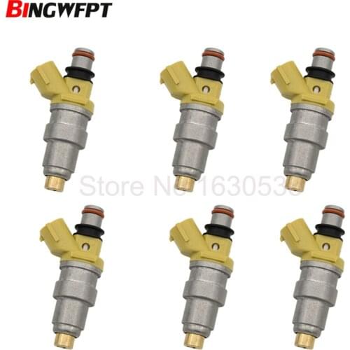 6pcs/lot Fuel Injector 23250-15030 23209-15030 For Corolla Sprinter 1.5L 5AFE LVN CRE TRN/MRN 2325015030 2320915030