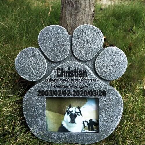 Outdoor Souvenirs Personalizable Pet Memorial Stones Memorial Stone Pet Grave Markers Garden Stones Puppy Tombstone Dog Frame