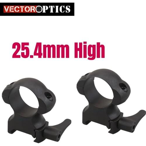 Vector Optics High Profile Quick Release 25.4mm 1 Inch Steel Scope Rings Mount with Lever 27mm 1.1 Inch Height Detach