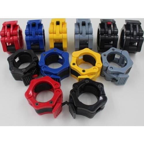 WholeSale 50pcs/lot 25pairs Dumbbell Barbell Bar Lock 2" 50mm Weight Clamps Spinlock Collars Gym Training 5 Colors