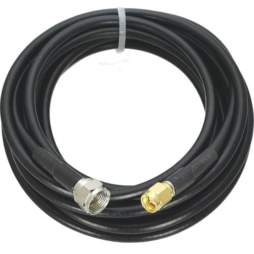1Pcs RG58 F TV Male Plug to SMA Male Plug Straight Connector RF Jumper pigtail Cable 4inch~20M