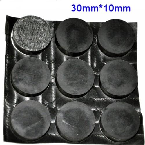 15pcs 30mm*10mm black self adhesive soft anti slip bumpers silicone rubber feet pads shock absorber rubber feet for furniture
