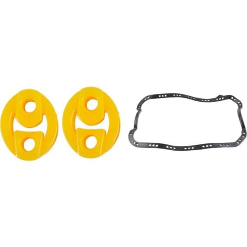 2 Pcs Rubber 2 Holes Race Car Muffler Exhaust Hanger Bushing with Engine Oil Pan Gasket 11251-P01-004 for Honda Civic