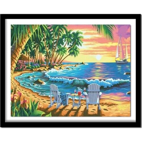 5D Diamond Painting Sailboat At Sea Beads Cross Stitch Kits Picture Of Rhinestones Diamond Embroidery Ship Wall Decor