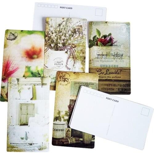 6packs/lot Vintage Romantic Paris Post Card Set Memory Postcards Can Be Mailed Greeting Card Office&School Supplies Wholesale