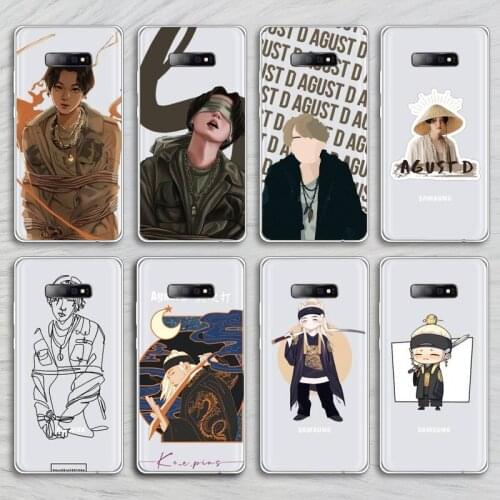 Agust D suga kpop Phone Case Transparent for Samsung A71 S9 10 20 HUAWEI p30 40 honor 10i 8x xiaomi note 8 Pro 10t 11