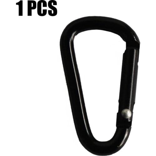 Aluminum Carabiner New Hot Practical Black D Shaped Great Carbine Hook Equipment Keychain Aluminum Alloy Climbing Accessory B4R4