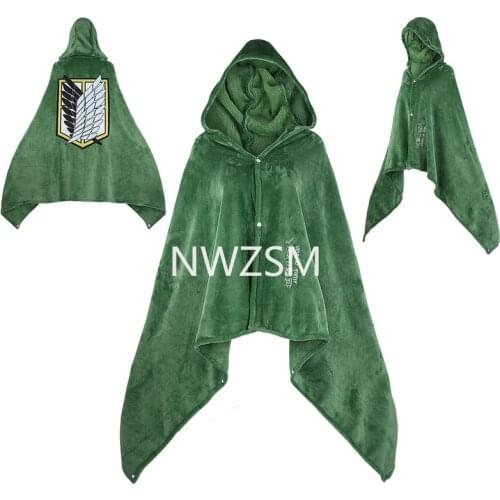 Anime Attack on Titan cosplay Clothes Wings of Liberty Capes Survey Corps Flannel Capes Anime Stage Clothes
