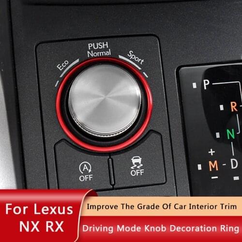 QHCP Car Accessories For Lexus NX200 300H RX300 450H Driving Mode Selector Knob Decorative Ring Cover Alloy Button Trim Sticker