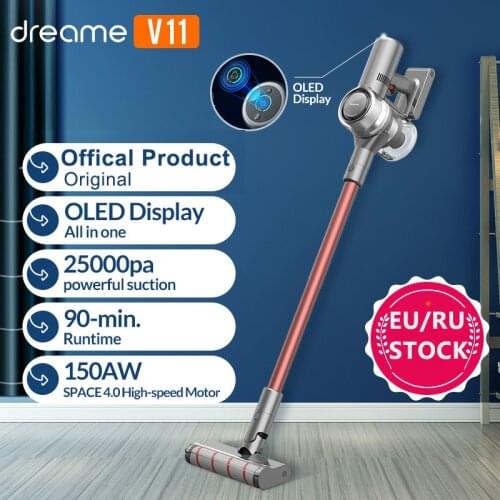 Dreame V11 Vacuum Cleaner Wireless OLED Display Handheld Floor Carpet Cleaner Cordless 25kPa All in one Dust Collector Xiaomi