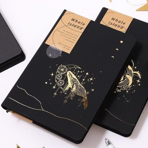 Illustrations Notebook Sketchbook Drawing 96 Sheets Cute Whale Notepad Diary Paper Book Office School Gift Supplies