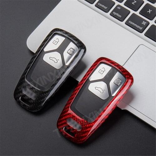 Carbon Fiber TPU Car Key Cover Case Protective Shell For AUDI A4/A4L/A5/TT 2014 2015 2017 Car Styling Accessories