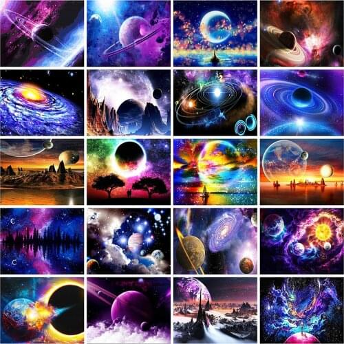 DIY Painting By Numbers Universe Space Kit Coloring By Numbers 40x50cm Wall Art Picture Acrylic Canvas Paintings Home Decoration