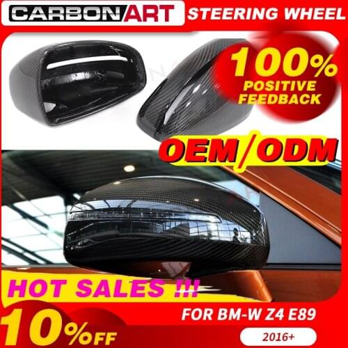 For Auddi R8 Carbon Fiber R8 2015-2018 Carbon side caps rear view Mirror Cover for R8 car styling exterior trims R8 2013 r8 2017