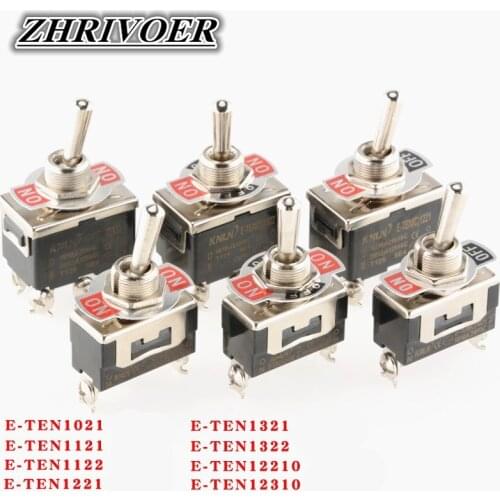 High-end Mini Auto Toggle Switch AC 250V 16A 2/3/4/6/12 Pin ON-OFF ON-OFF-ON 2/3 Position Silver Contact with Waterproof Cap