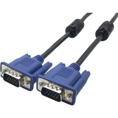 VGA Cable Practical Wide Application Plug Play 1.5m Computer Monitor VGA Male to Male Connecting Wire for TV