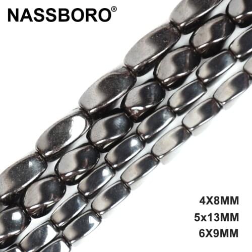 Natural Rotating Hematite Stone Beads Round Loose Beads For Jewelry Making DIY Necklace Bracelet Craft Wholesale NASSBORO