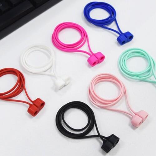 Magnetic String Rope For AirPods ProAnti-Lost Strap Soft Silicone Headset Hanging Neck Rope Cable For AirPods 1 2 Lanyard