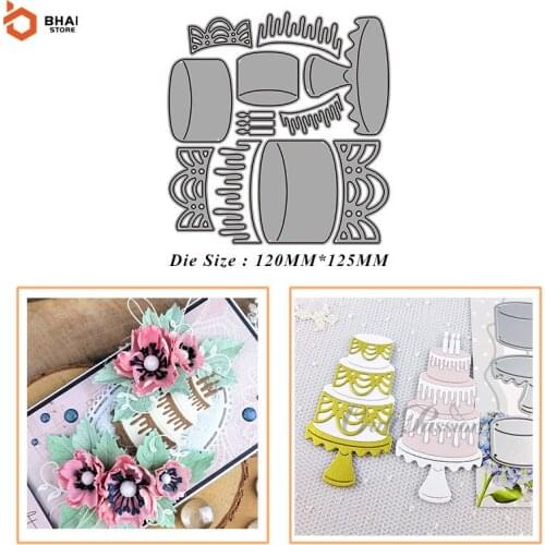 Multi-Tiered Birthday Cake Metal Cutting Dies Cut Decoration Scrapbook Paper Card Embossing Decor Craft 2021