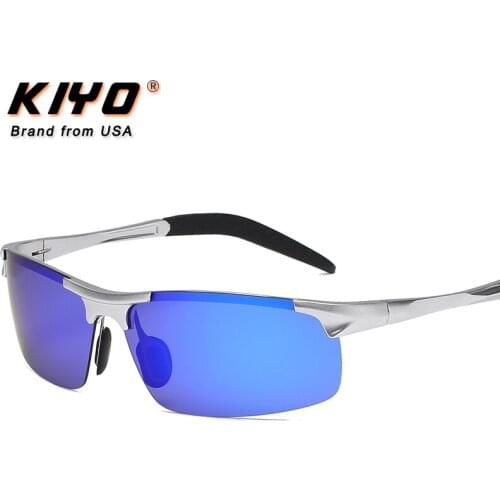 KIYO Brand 2020 New Men Square Polarized Sunglasses Aluminum and Magnesium Classic Sun Glasses UV400 Driving Eyewear 8177
