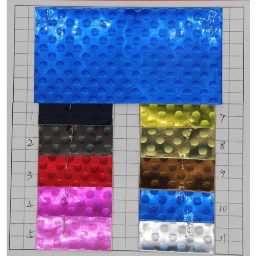 Wholesale high quality PU laser polka dots synthetic leather fabric holographic faux leather material waterproof