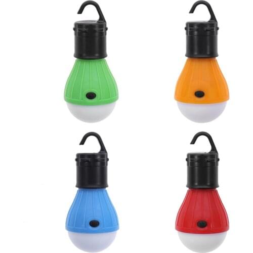 Outdoor Mini Portable Lighting Lantern Tent Light LED Bulb Emergency Lamps Hanging Hook Flashlight Camping Lights Use 3*AAA