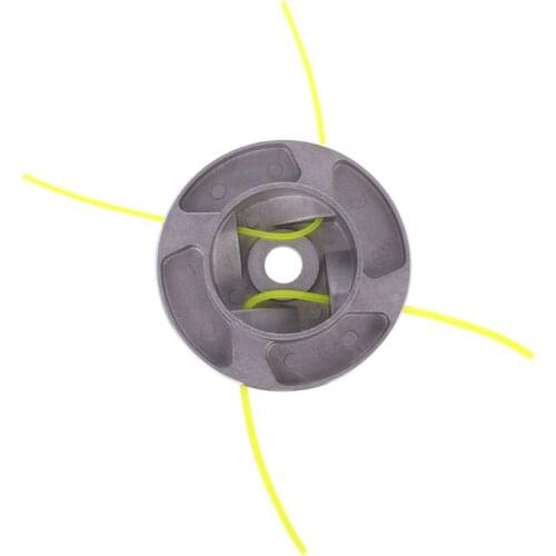 Universal Aluminum Alloy Grass Trimmer Head With 4 Cables Brush Cutter Accessory