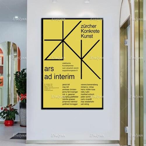 Exhibition Poster Ars Ad Intrim 1970 By Hans Neuburg Modern Home Decor Prints Wall Art Canvas Modular Pictures Gift