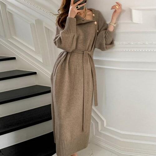 WWENN Fashionable Knitted Dresses
