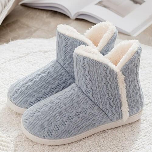 Winter Warm Soft Indoor Floor Slippers Women Winter Warm Floor Socks Slippers Plush Home Slippers Shoes Women Knit Comfy Shoes