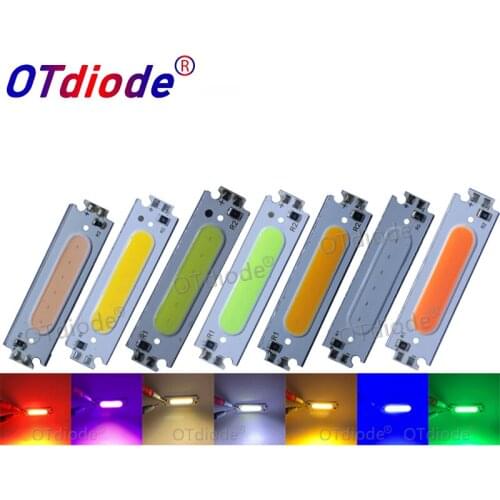 60*15mm 12V 2W COB LED Light Strip Flip Chip 6cm Colorful LED Bulb for Auto Car Lamps House Lighting DIY DC12V 60mm COB