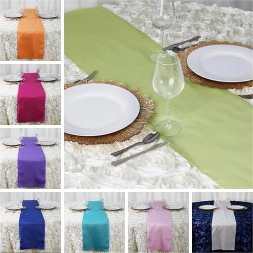 1pcs Sold Wedding Table Runners Polyester Tablecloth Runner For Banquet Wedding Event Home Decoration