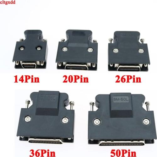 1x SCSI Connector HPCN Slot Type 14 20 26 36 50 Pin Male Plug for Panasonic Yaskawa Mitsubishi MDR Servo Motor Drive IO Control